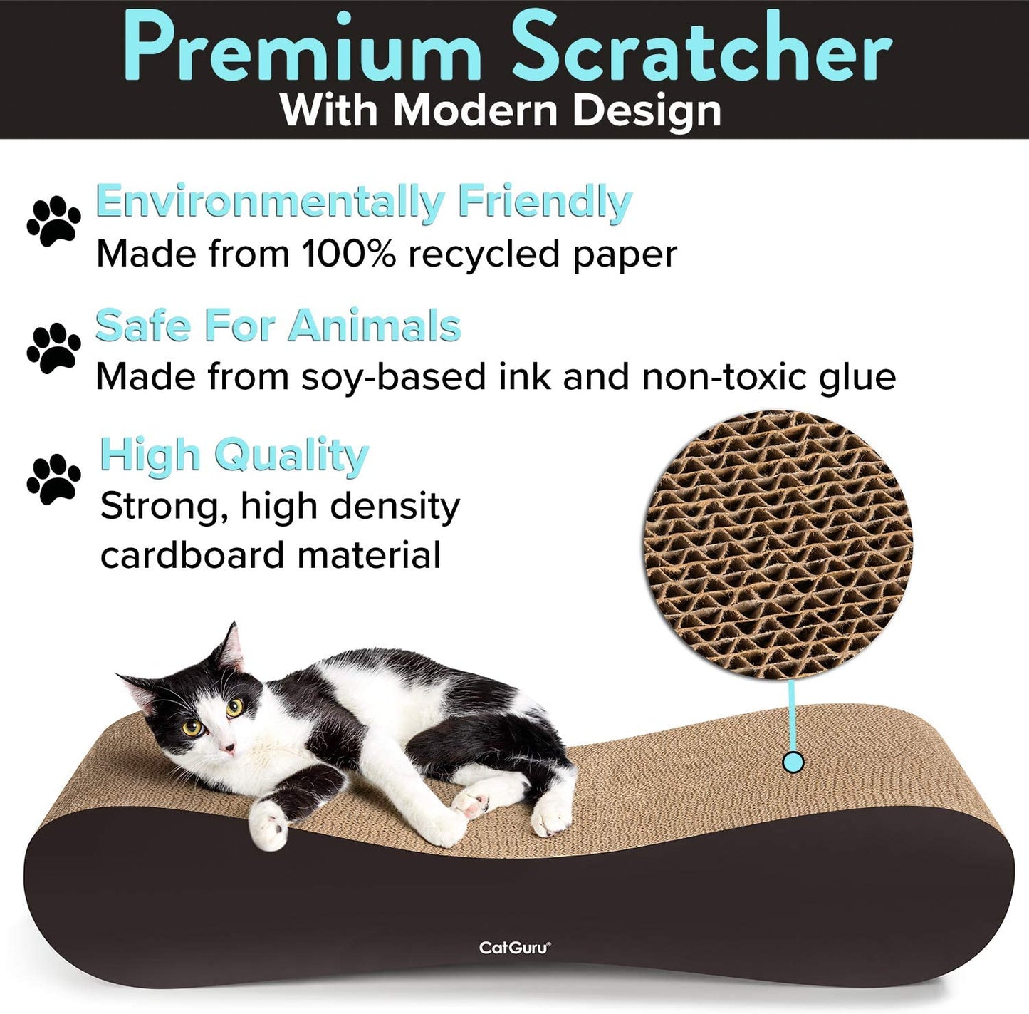 Cat Scratcher Lounge, Reversible Cat Scratching Board, Cardboard Scratcher, Premium Scratch Post, Durable Scratchers, Scratching Bed (XXL)