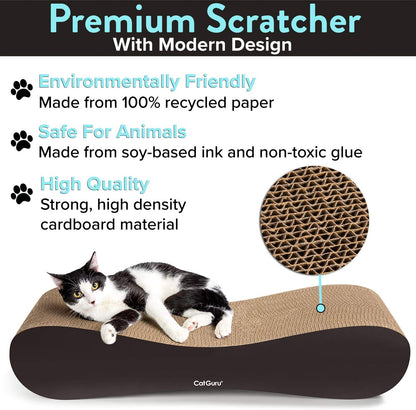 Cat Scratcher Lounge, Reversible Cat Scratching Board, Cardboard Scratcher, Premium Scratch Post, Durable Scratchers, Scratching Bed (XXL)