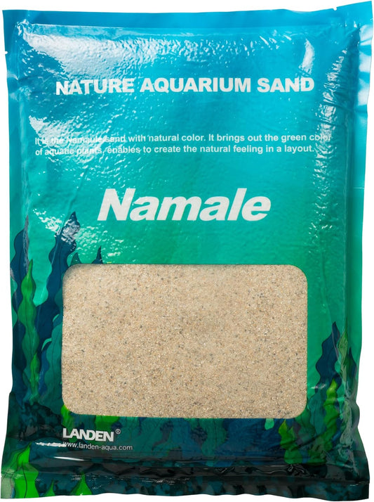 Namale Aquarium Sand 2L(Approx 7 Lbs), Super Natural for Aquarium Landscaping, Cosmetic Sand for Plant Tank, Fine Grain Natural Color River Sand for Freshwater or Blackwater Biotope Tank