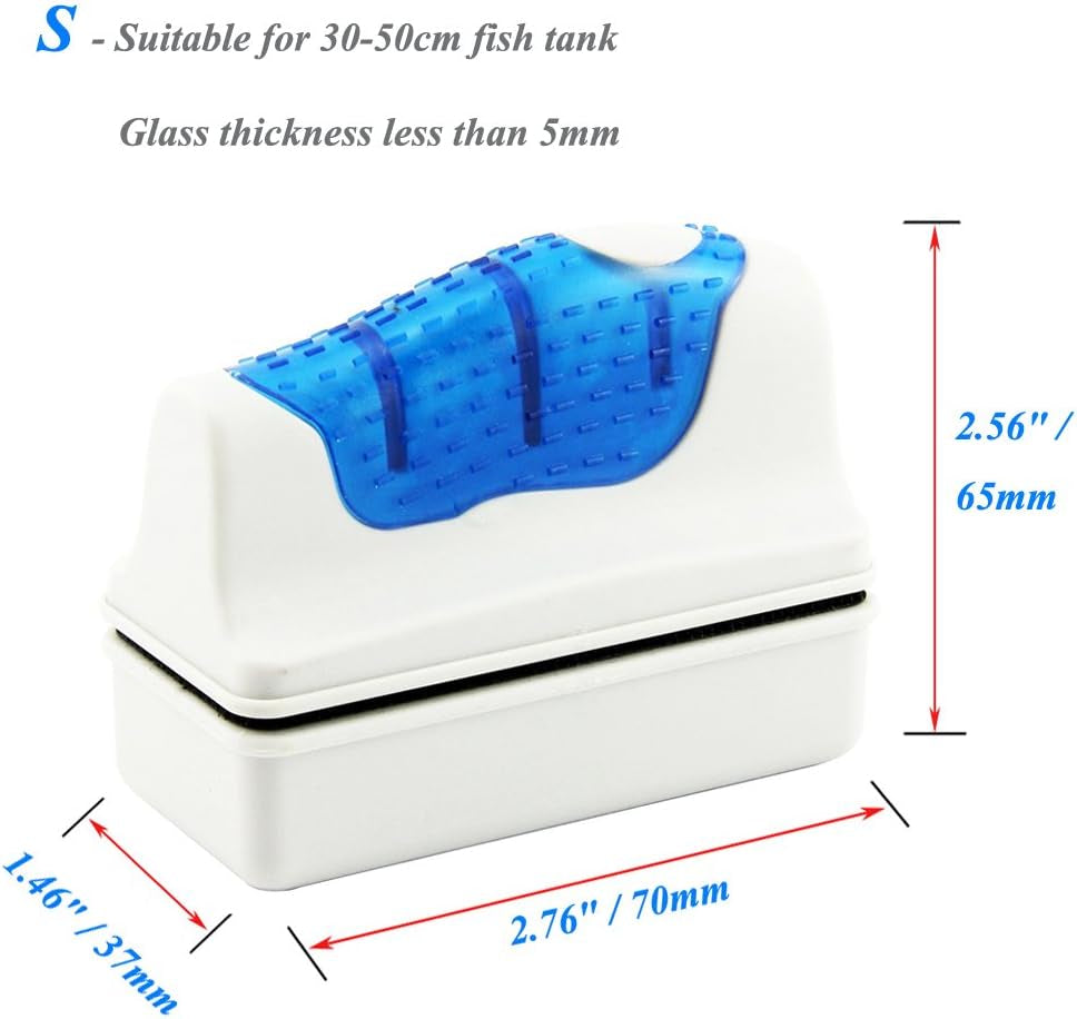 Magnetic Glass Algae Scraper and Aquarium Cleaner for Tanks up to 30 Gallons